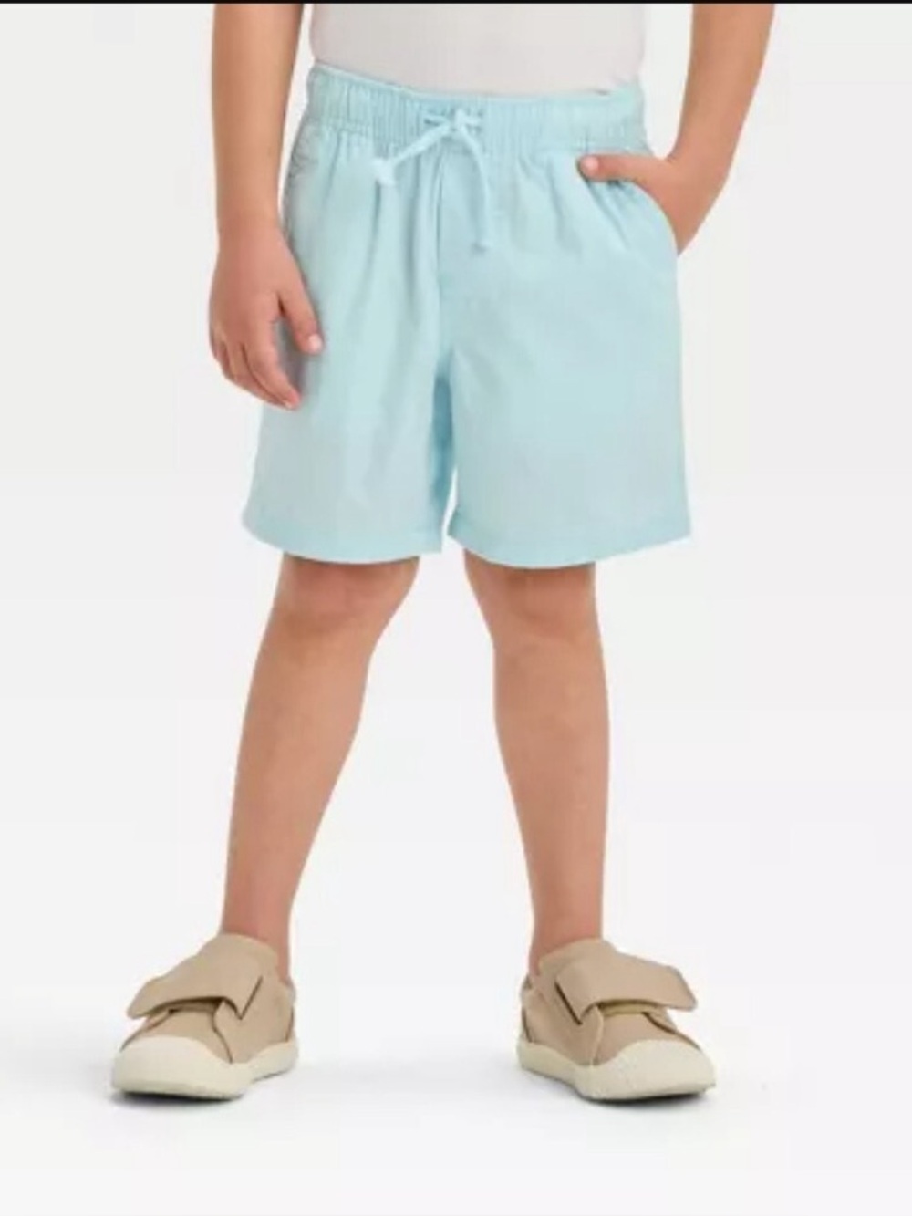Boys Cat & Jack Woven Solid Pull-On Shorts EUC